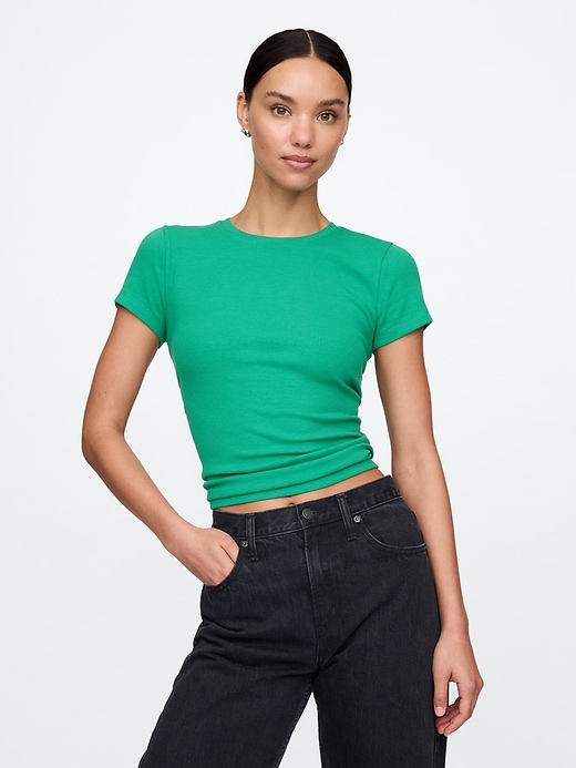 Image number 1 showing, Modern Rib Cropped T-Shirt