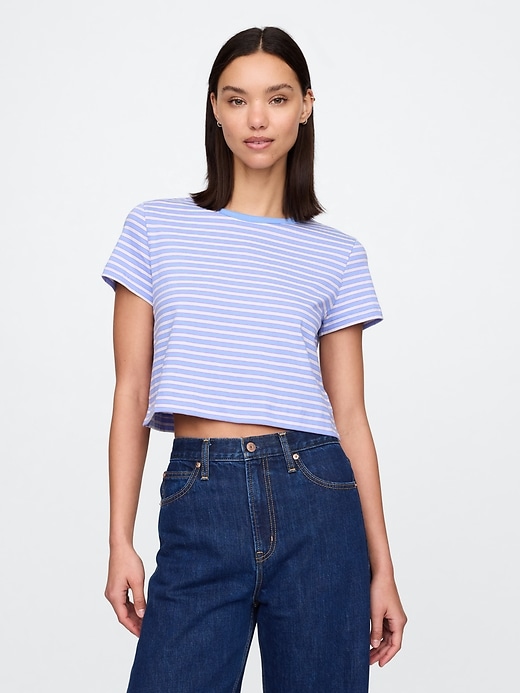 Image number 1 showing, Organic Cotton VintageSoft Cropped T-Shirt