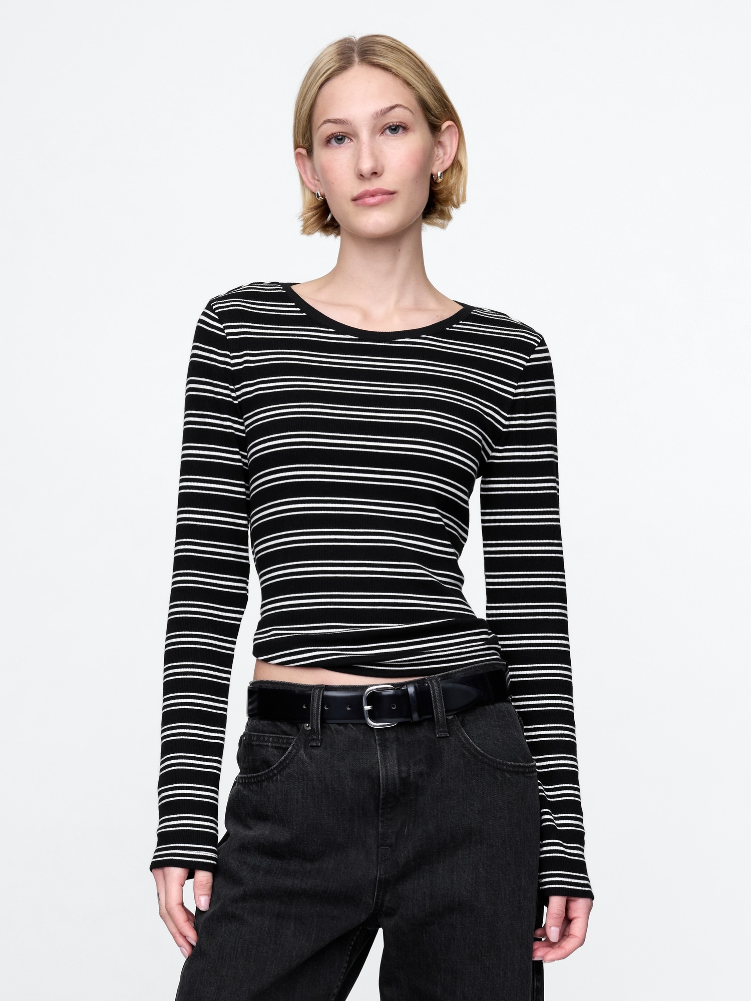 Modern Rib Cropped T-Shirt