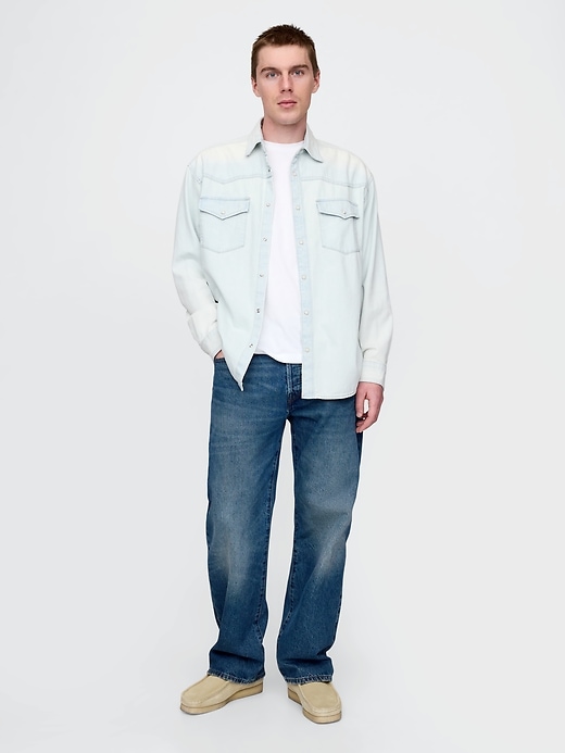 Image number 2 showing, Denim Western Big Shirt