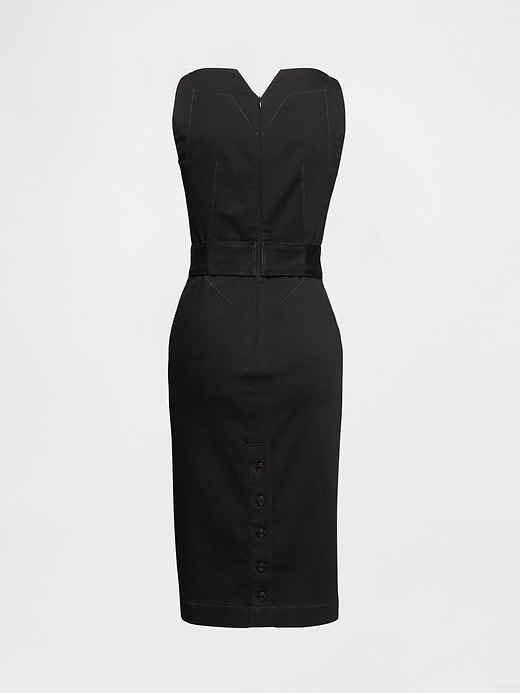 Image number 8 showing, Seamed Denim Dress Designed by Zac Posen