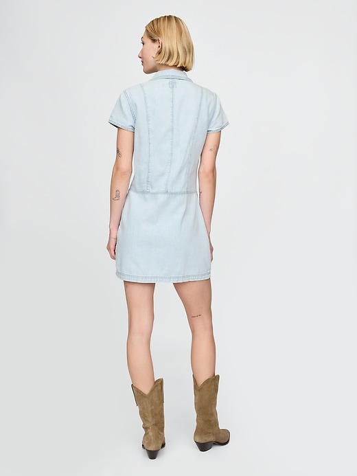 Image number 2 showing, UltraSoft Denim Mini Shift Dress