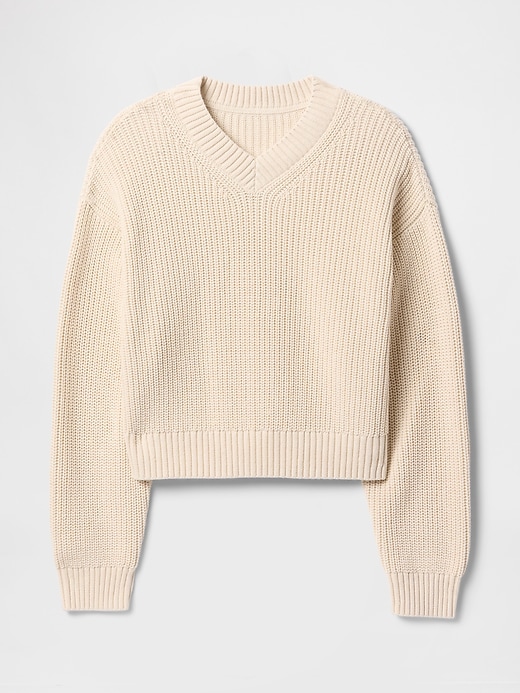 Image number 5 showing, Shaker-Stitch V-Neck Sweater