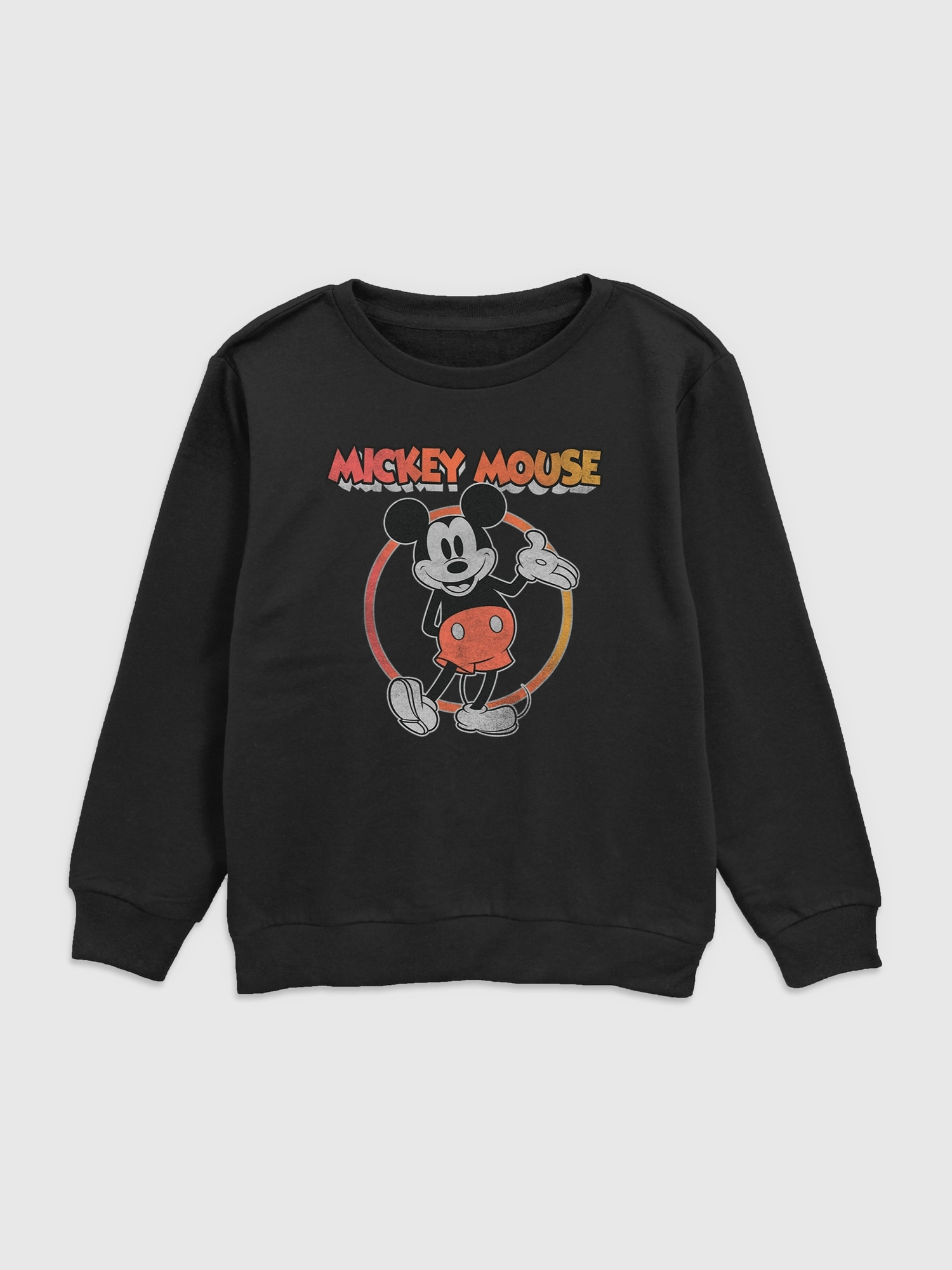 Kids Mickey And Friends Retro Mickey Graphic Crew Neck Sweatshirt