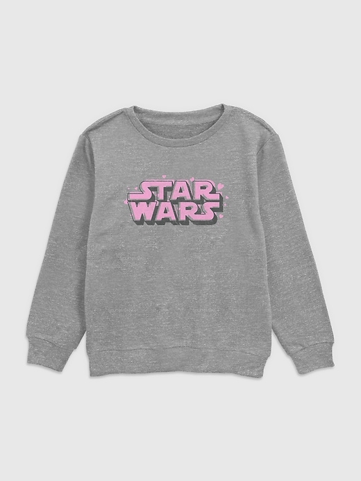 Image number 1 showing, Toddler Star Wars Pink Logo Graphic Crew Neck Sweatshirt