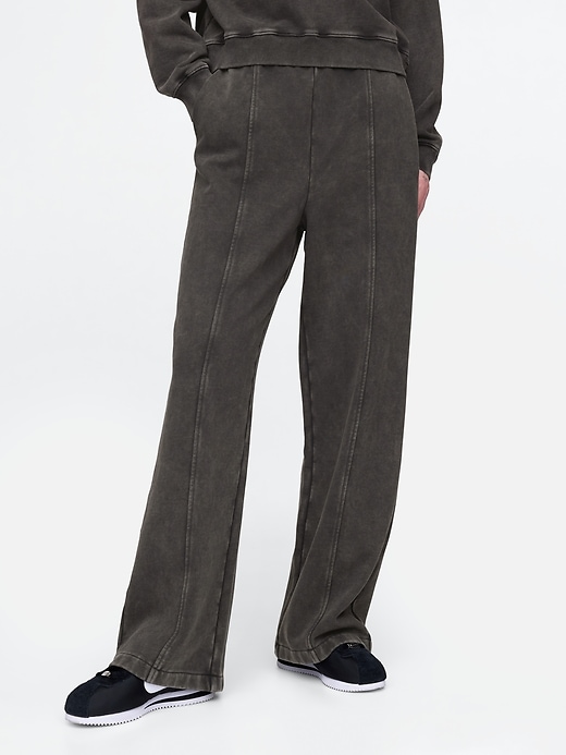 Image number 2 showing, Heavyweight French Terry Seamed Wide-Leg Sweatpants