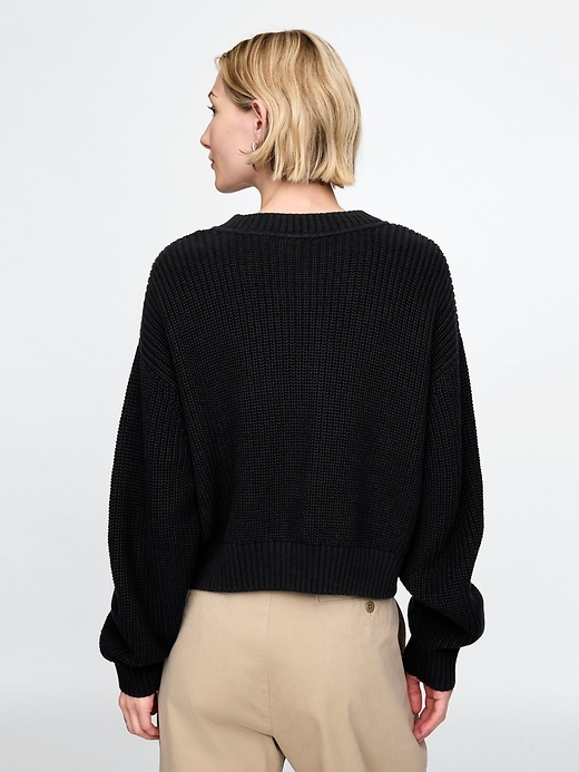 Image number 3 showing, Shaker-Stitch V-Neck Sweater