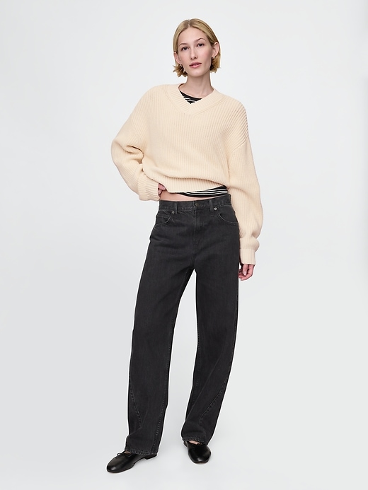 Image number 2 showing, Shaker-Stitch V-Neck Sweater