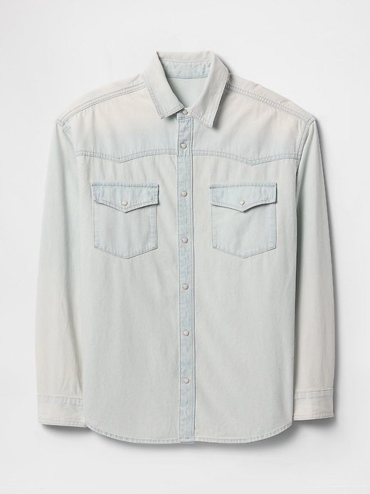 Image number 5 showing, Denim Western Big Shirt