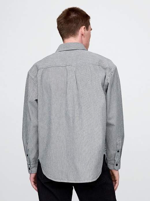 Image number 3 showing, Denim Stripe Big Shirt