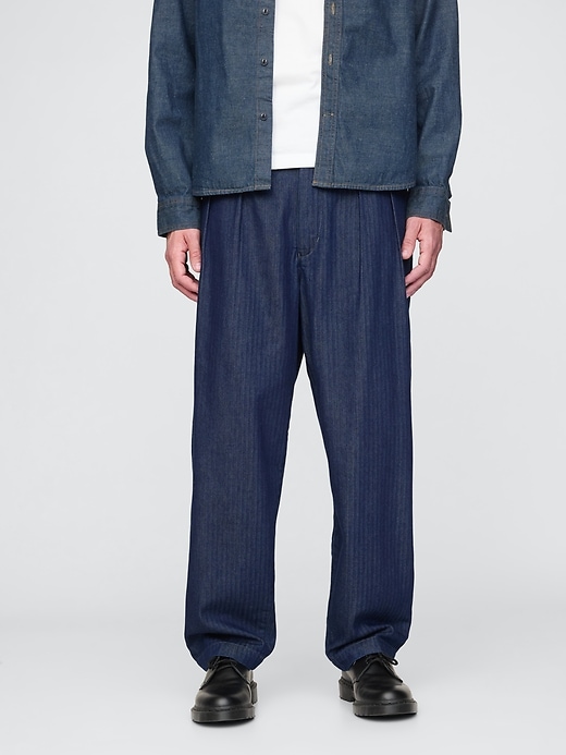 Image number 2 showing, UltraSoft Denim Herringbone Trousers