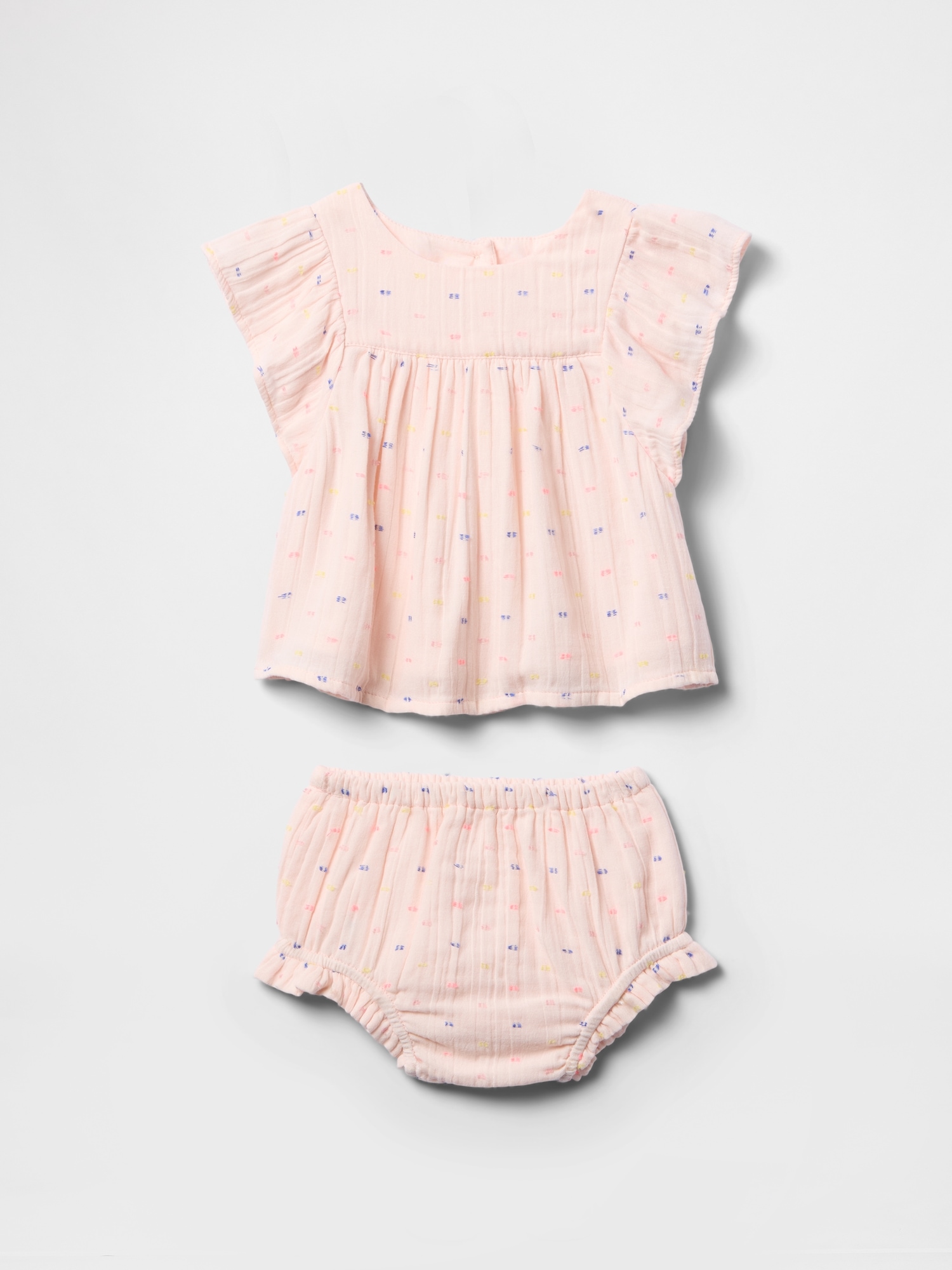 Baby Crinkle Gauze Ruffle Outfit Set