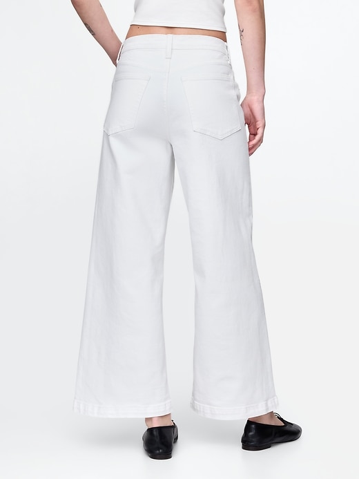 Image number 5 showing, High Rise Stride Wide-Leg Ankle Jeans