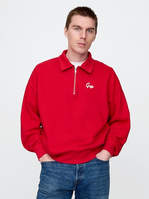 Image number 1 showing, Gap Logo Polo Sweatshirt