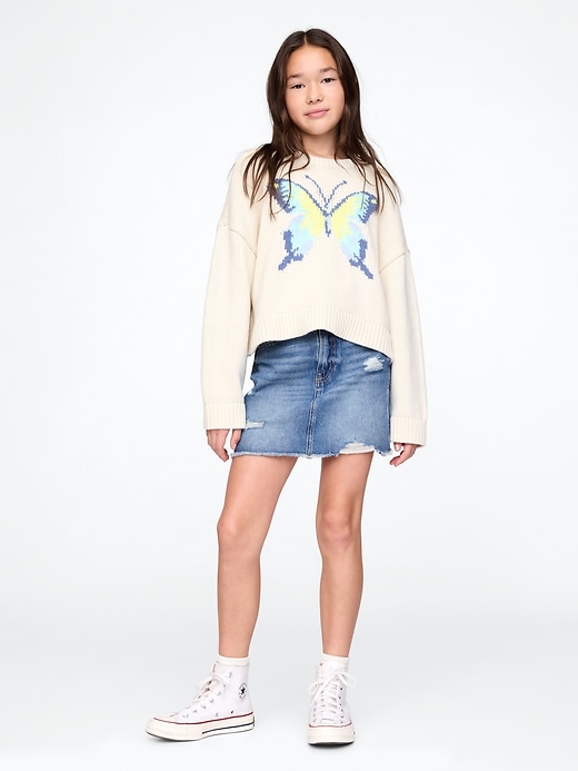 Image number 3 showing, Kids Boxy Butterfly Sweater