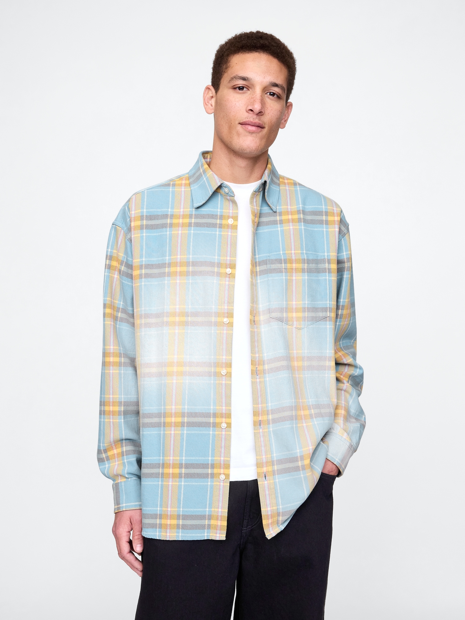 Sunwashed Twill Big Shirt