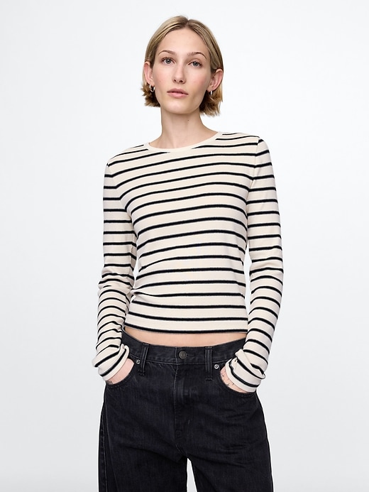 Image number 1 showing, Modern Rib Cropped T-Shirt