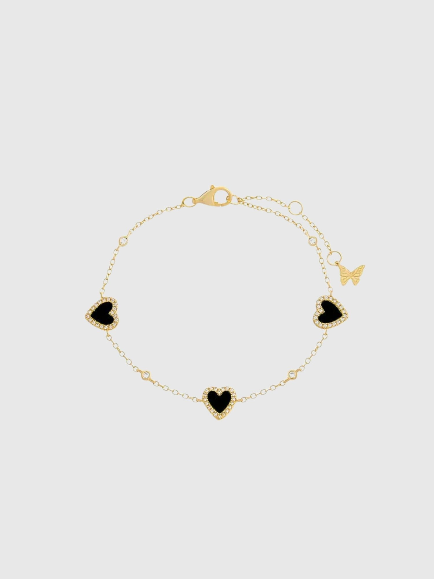 Pave Multi Heart Stone Bracelet