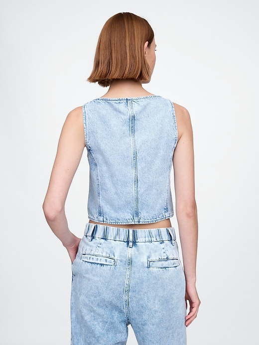 Image number 2 showing, UltraSoft Cropped Denim Vest