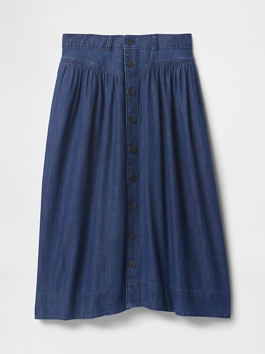 Image number 5 showing, Denim Western Yoke Midi Skirt