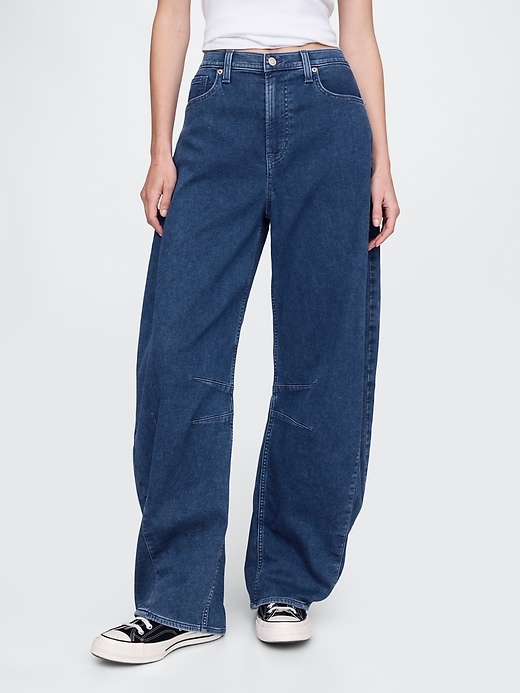 Image number 2 showing, High Rise Knit Horseshoe Jeans