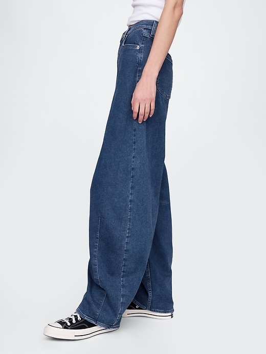 Image number 3 showing, High Rise Knit Horseshoe Jeans