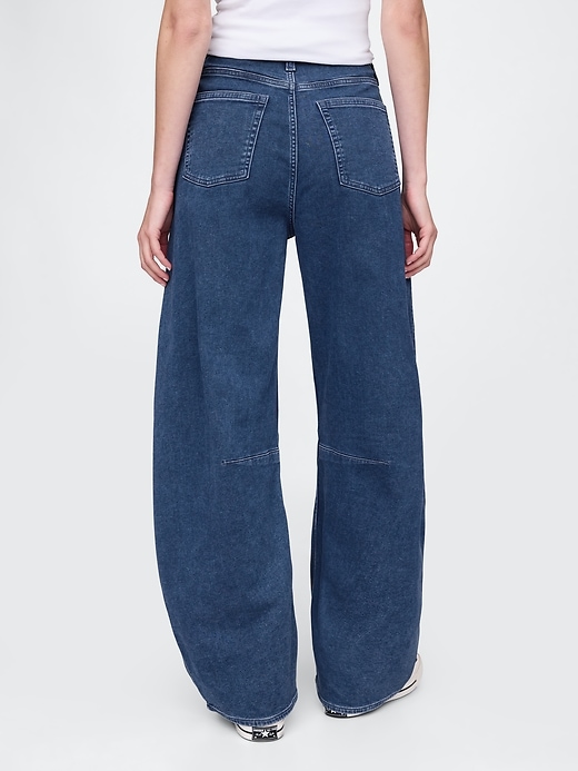 Image number 5 showing, High Rise Knit Horseshoe Jeans