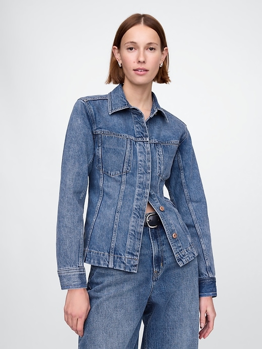 Image number 1 showing, Longline Denim Jacket