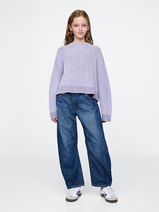 Image number 3 showing, Kids Boxy Crewneck Sweater