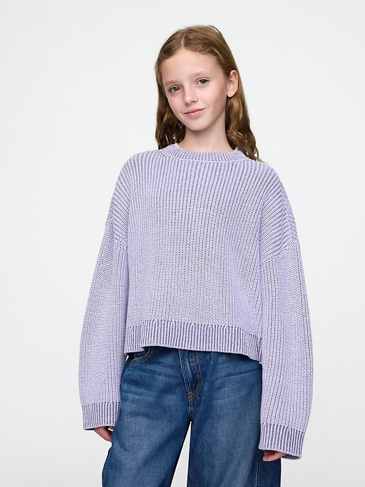 Image number 1 showing, Kids Boxy Crewneck Sweater