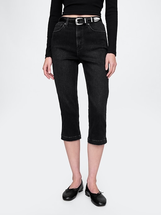 Image number 2 showing, High Rise True Skinny Capri Jeans