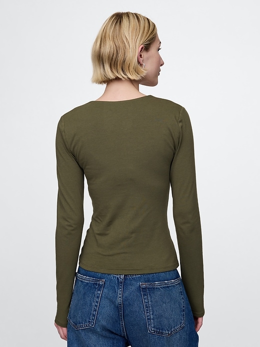 Image number 2 showing, CloseKnit Jersey Square-Neck Top