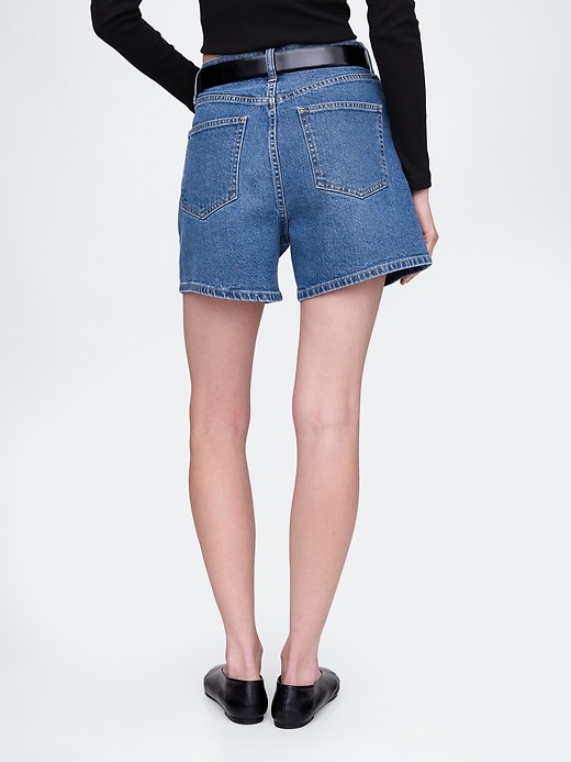 Image number 5 showing, 4.75&quot; High Rise A-Line Denim Short