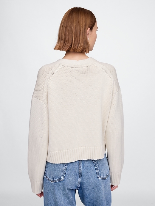 Image number 3 showing, Cropped V-Neck Cardigan