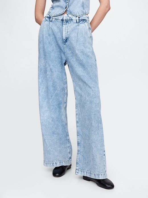 Image number 2 showing, 365 High Rise UltraSoft Pleated Denim Trousers