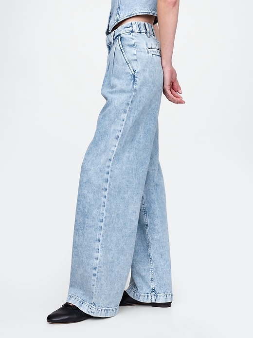 Image number 3 showing, 365 High Rise UltraSoft Pleated Denim Trousers