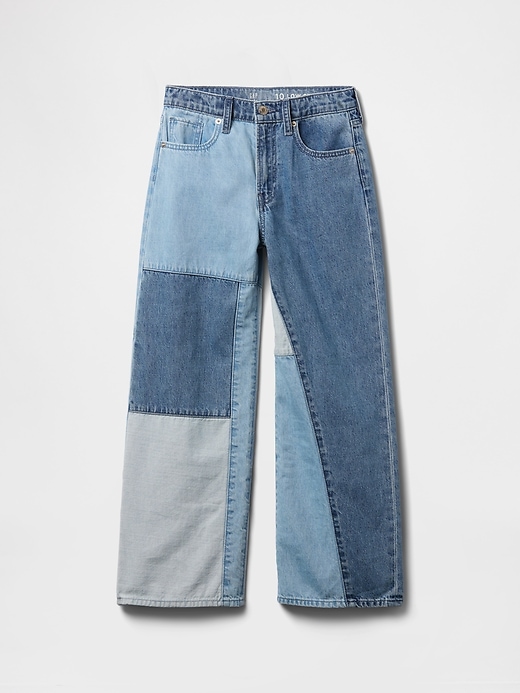 Image number 2 showing, Kids Low Rise Stride Patchwork Jeans