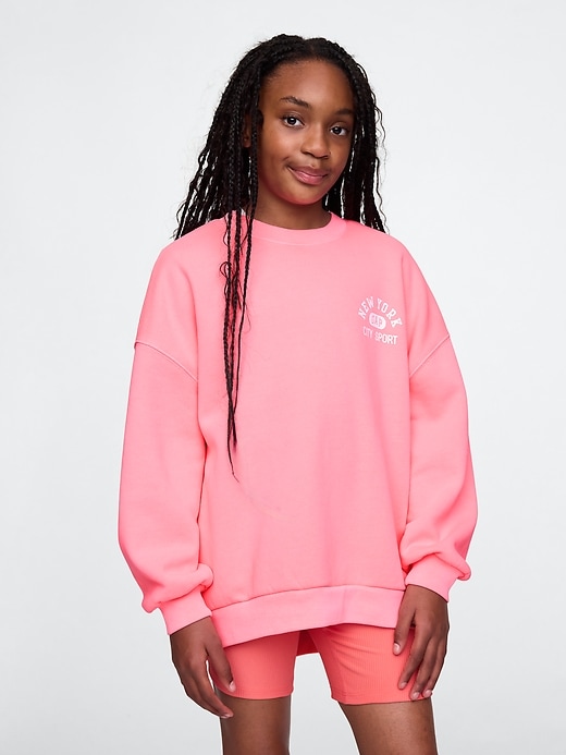 Image number 1 showing, Kids Vintage Soft NYC Logo Tunic Sweatshirt