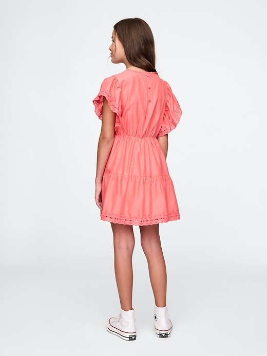 Image number 3 showing, Kids Lace Tiered Ruffle Dress