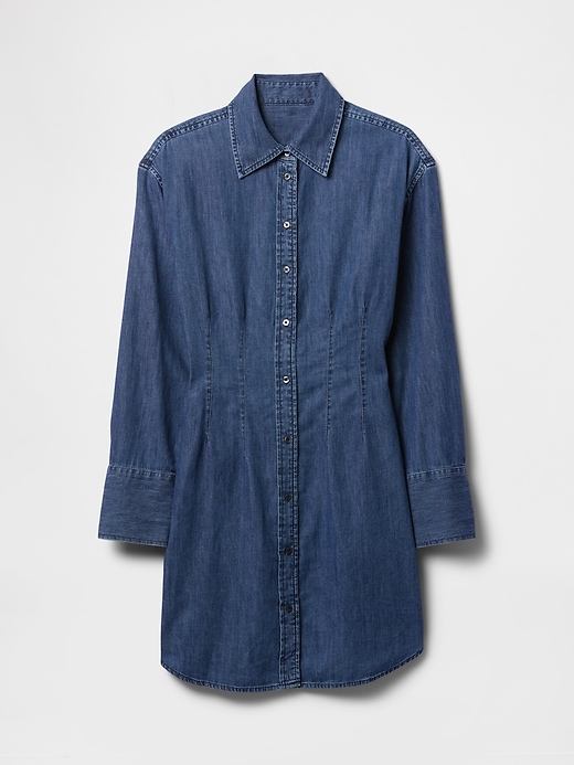 Image number 5 showing, Western Denim Mini Shirtdress