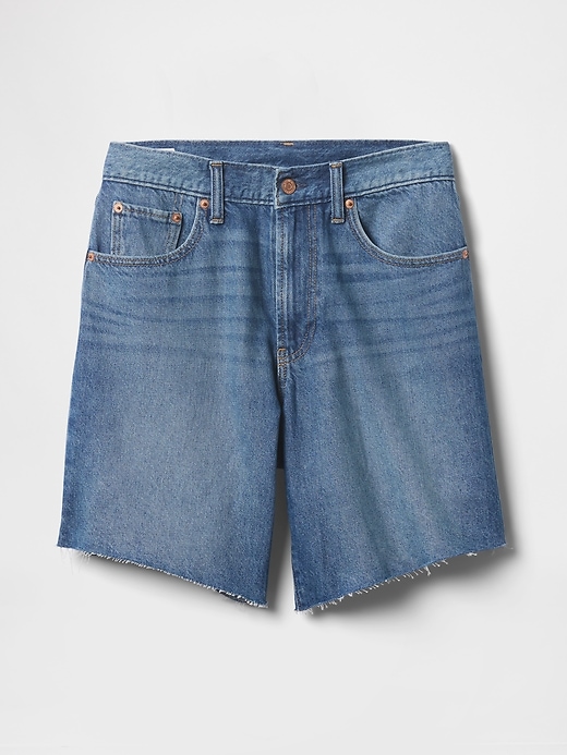 Image number 6 showing, 8" Mid Rise '90s Loose Denim Bermuda Shorts