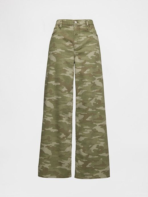 Image number 8 showing, Mid Rise Camo Baggy Jeans