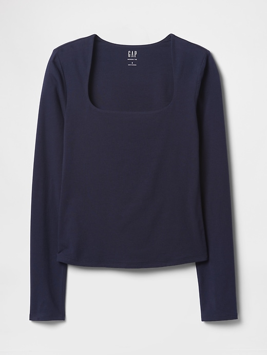 Image number 4 showing, CloseKnit Jersey Square-Neck Top