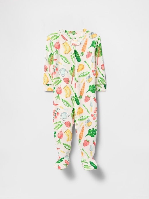 Image number 1 showing, Baby Organic Cotton Footed One-Piece