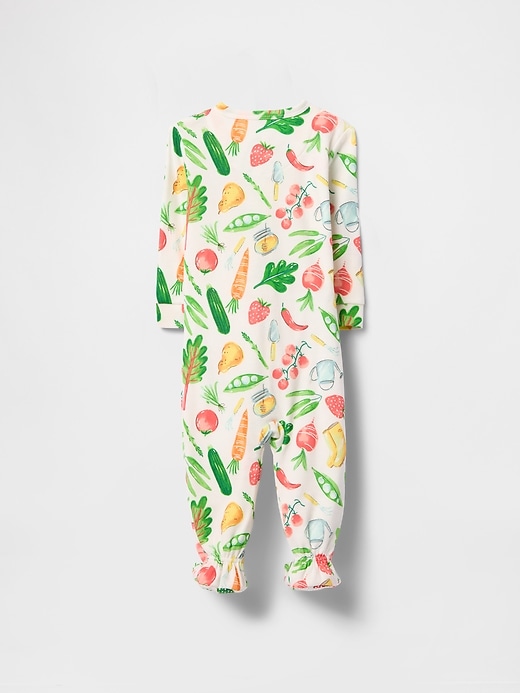 Image number 2 showing, Baby Organic Cotton Footed One-Piece