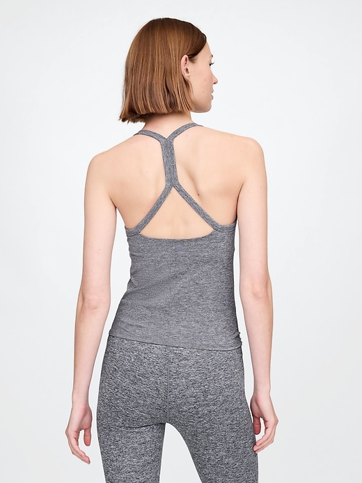 Image number 2 showing, GapFit Lightweight Brushed Jersey Racerback Tank Top