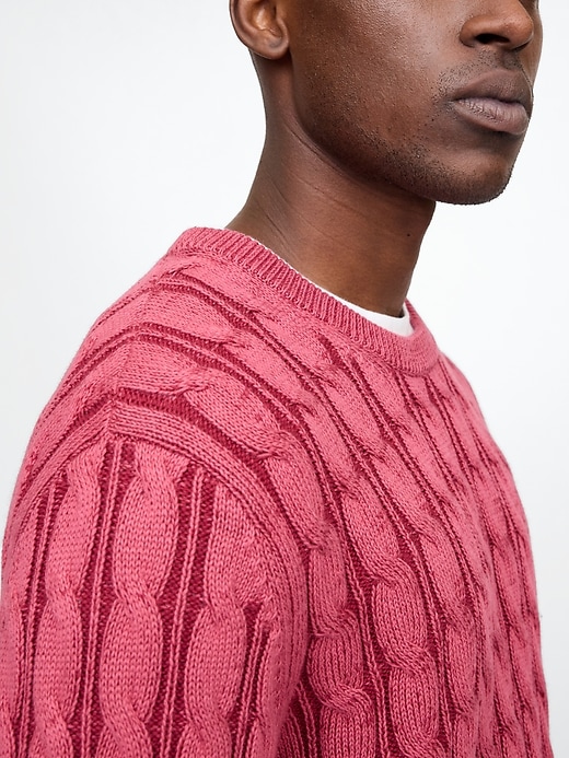 Image number 4 showing, Classic Cable-Knit Sweater