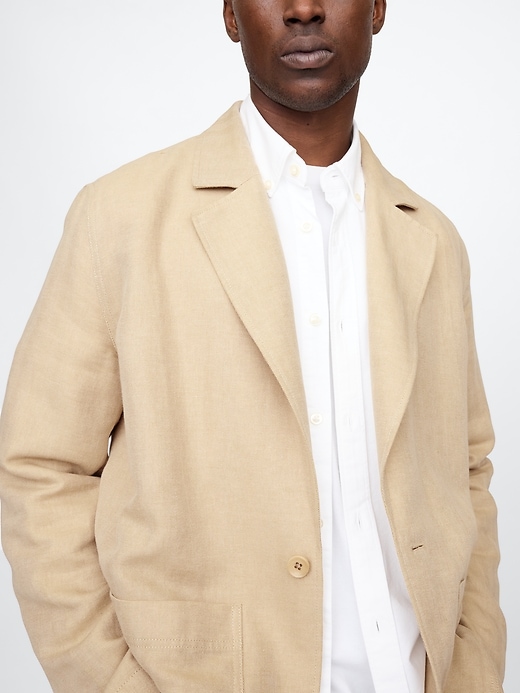 Image number 4 showing, Relaxed Linen-Cotton Blazer