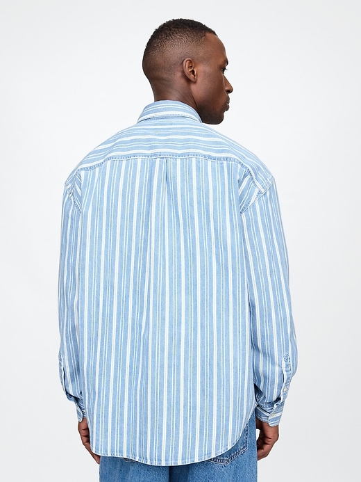 Image number 5 showing, Denim Stripe Big Shirt