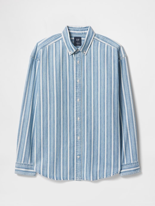 Image number 6 showing, Denim Stripe Big Shirt